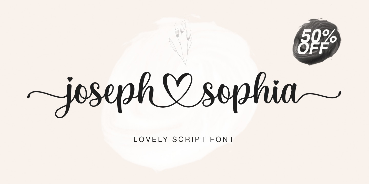 Beispiel einer Joseph Sophia Regular-Schriftart
